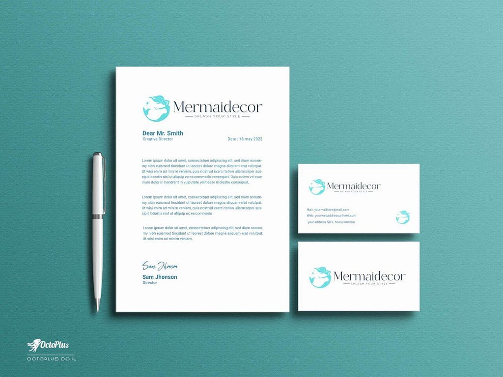 עיצוב לוגו - Mermaidecor